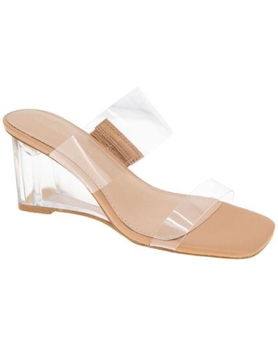 BCBGeneration Lorie Double Band Wedge Sandal - Natural