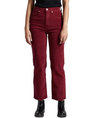 Silver Jeans Co. Highly Desirable High Rise Straight Leg Pants - Red