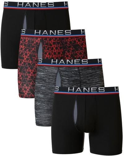 Hanes Ultimate 4pk. Sport Boxer Briefs - Multicolor