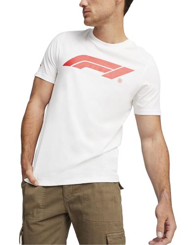 PUMA Regular-fit F1 Logo Graphic T-shirt - White