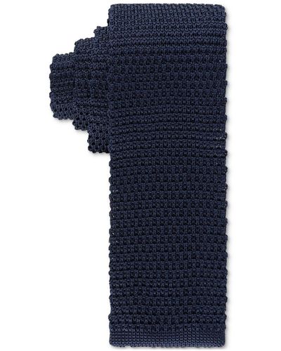 Tommy Hilfiger Global Stripe Knit Tie - Blue