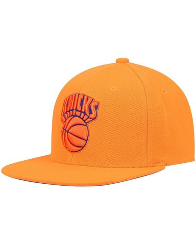 Mitchell & Ness New York Knicks Hardwood Classics Tonal Snapback Hat - Orange