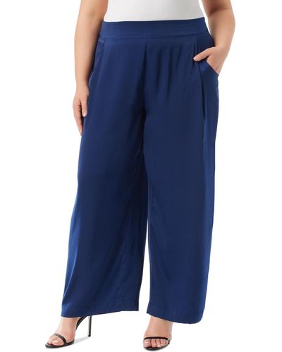 Jessica Simpson Trendy Plus Size Winnie Wide-leg Pants - Blue