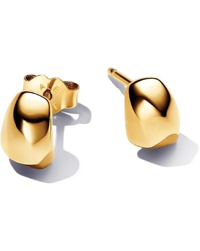 PANDORA 14k Gold-plated Shaped Stud Earrings - Metallic