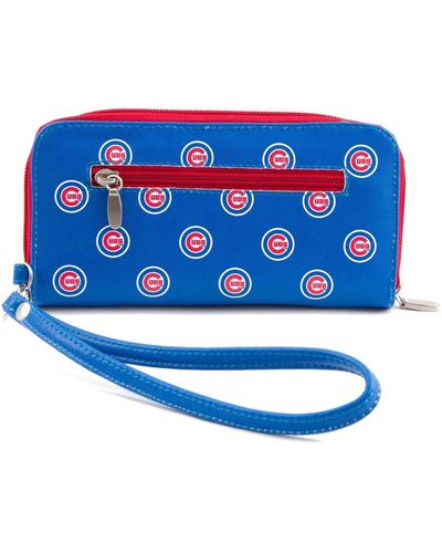 Eagles Wings Chicago Cubs Zip-around Wristlet Wallet - Blue