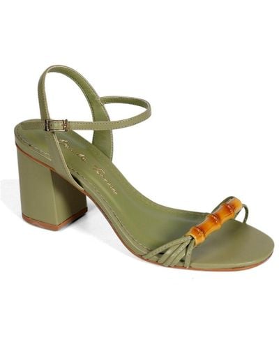 Paula Torres Shoes Lia Block Heel Sandal - Green