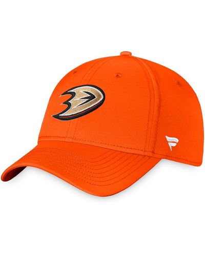 Fanatics Anaheim Ducks Core Primary Logo Flex Hat - Orange