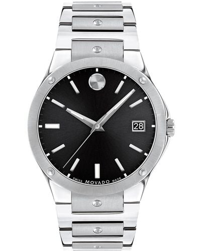 Movado Swiss Se Stainless Steel Bracelet Watch 41mm - Gray