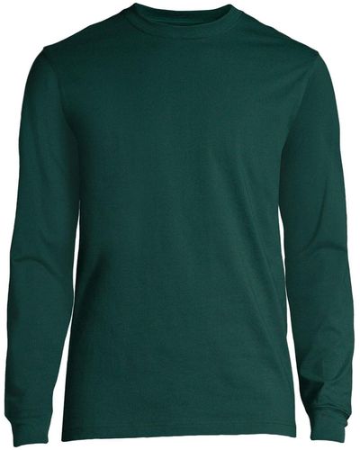 Lands' End School Uniform Long Sleeve Essential T-shirt - Green