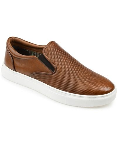 Thomas & Vine Conley Slip-on Leather Sneakers - Brown