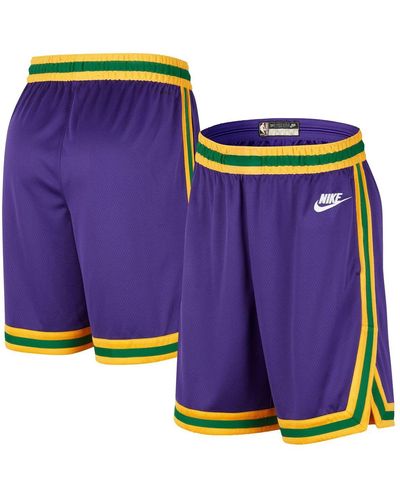 Nike Utah Jazz 2023/24 Classic Edition Hardwood Classics Performance Swingman Shorts - Purple