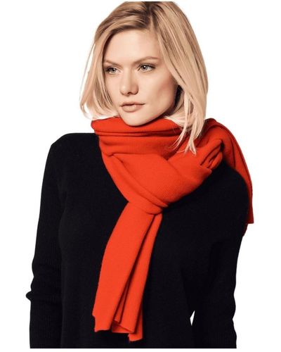Bellemere New York Bellemere Classic Sharp Print Cashmere Scarf - Red