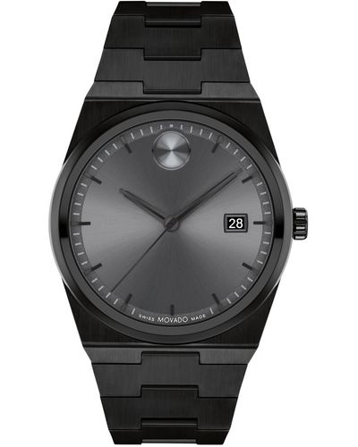 Movado Quest Swiss Quartz Ionic Plated Steel 40mm Watch - Black