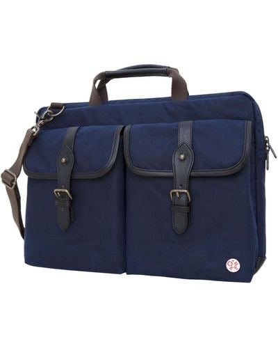 Token Waxed Knickerbocker 15" Laptop Bag - Blue