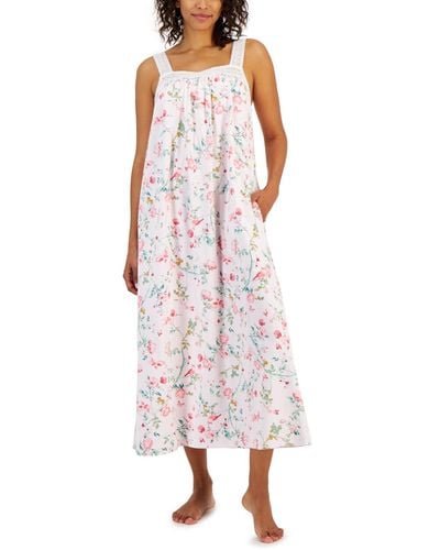 Charter Club Cotton Floral Lace-trim Nightgown - Multicolor