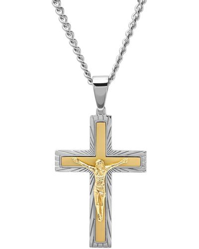 Macy's Crucifix Pendant Necklace - Metallic