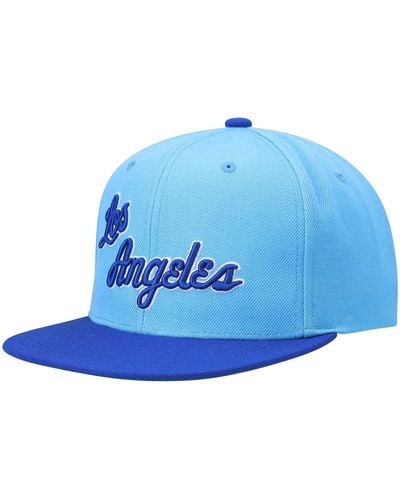 Mitchell & Ness Royal And Powder Blue Los Angeles Lakers Hardwood Classics Team Two-tone 2.0 Snapback Hat