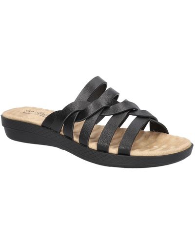 Easy Street Comfort Wave Sheri Slide Sandals - Black