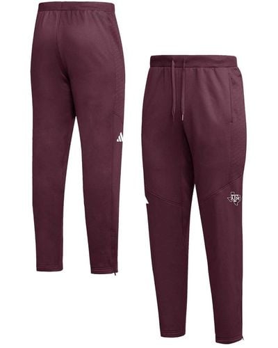 adidas Texas A&m aggies 2023 Travel Aeroready Tapered Pants - Purple