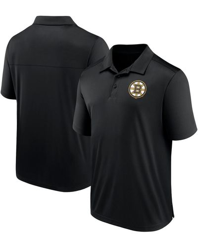 Fanatics Boston Bruins Left Side Block Polo Shirt - Black
