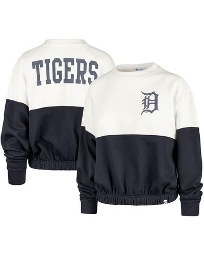 '47 White, Navy Detroit Tigers Take Two Bonita Pullover Sweatshirt