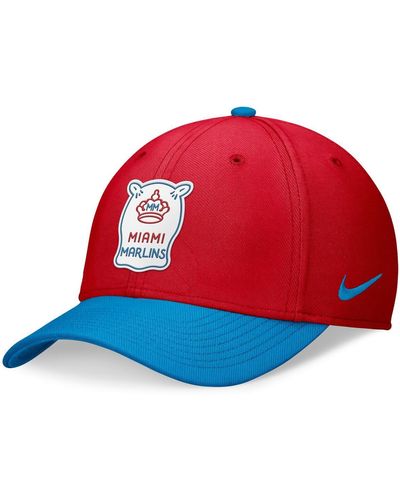 Nike Red/blue Miami Marlins 2024 City Connect Swoosh Flex Hat