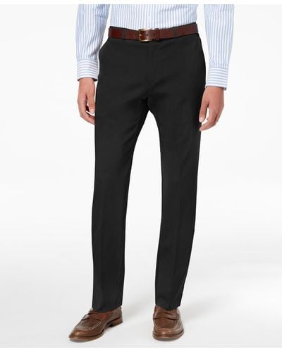 Tommy Hilfiger Classic-fit Flex Stretch Comfort Dress Pants - Black