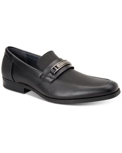 Calvin Klein Men's Jameson Soft Leather Loafers - Black