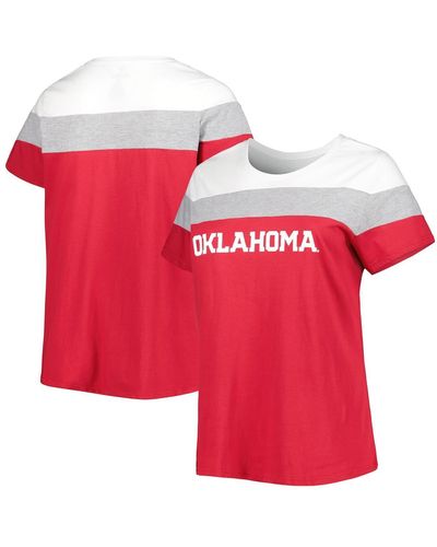 Profile Oklahoma Sooners Plus Size Split Body T-shirt - Red