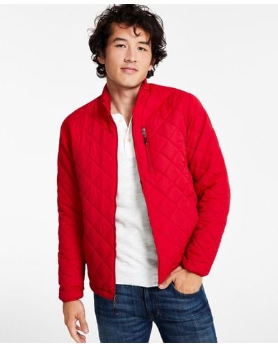 Hawke & Co. Diamond Quilted Jacket - Red