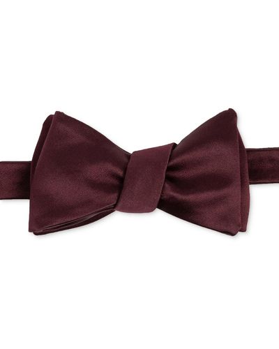 Con.struct Satin Self-tie Bow Tie - Red