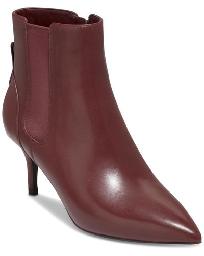 Cole Haan Go-to Park Pointed-toe Dress Booties - Purple