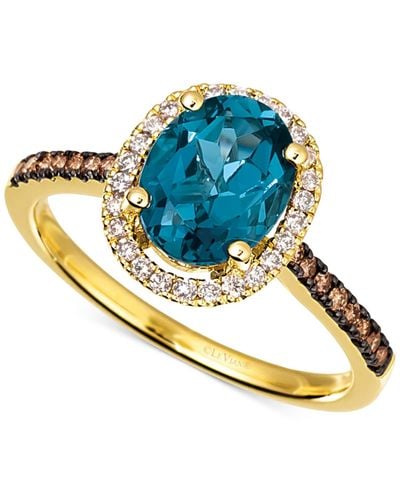 Le Vian ® Amethyst (1-3/8 Ct. T.w.) & Diamond (1/4 Ct. T.w) Ring In 14k Rose Gold - Blue