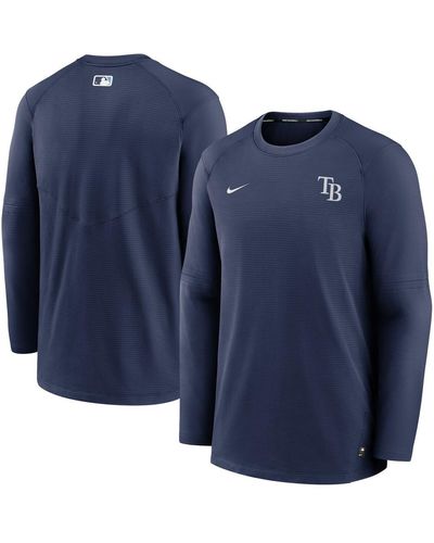 Nike Tampa Bay Rays Authentic Collection Logo Performance Long Sleeve T-shirt - Blue