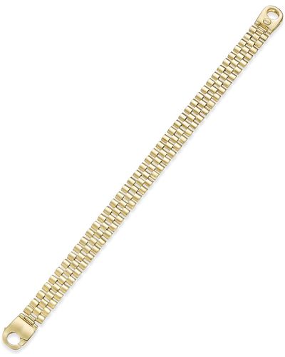 Macy's Men's Link Bracelet In 14k Gold-plated Sterling Silver - Metallic