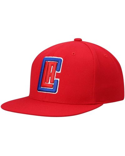 Mitchell & Ness La Clippers Ground 2.0 Snapback Hat - Red