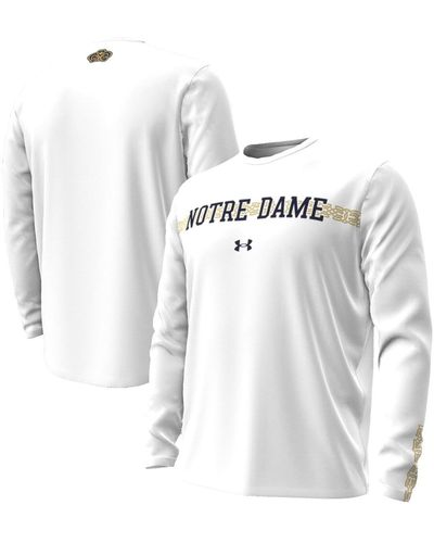 Under Armour Notre Dame Fighting Irish 2023 Aer Lingus College Football Classic Performance Long Sleeve T-shirt - White
