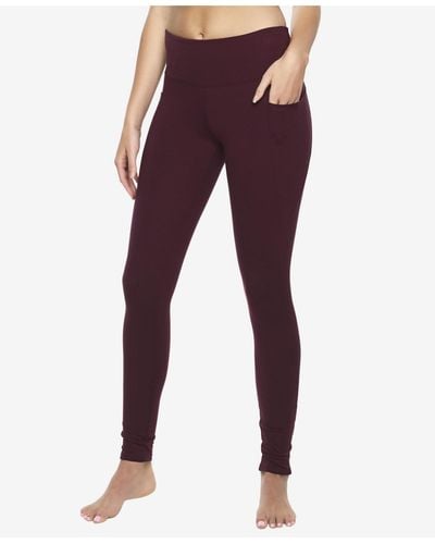 Felina Essentials Soft Suede Mid-rise legging - Purple