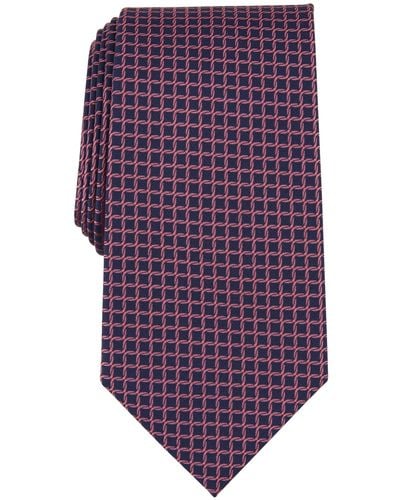 Michael Kors Linked Check Tie - Purple