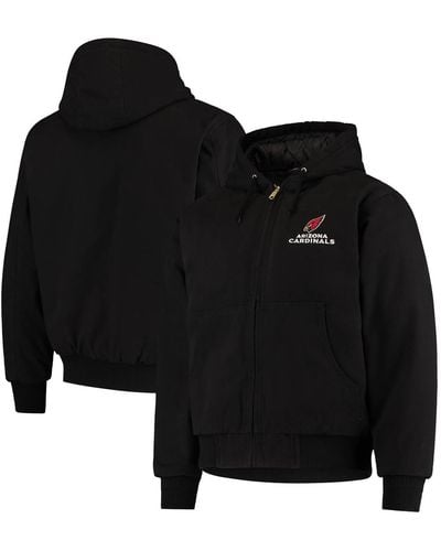 Dunbrooke Arizona Cardinals Dakota Cotton Canvas Hooded Jacket - Black