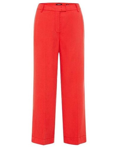 Olsen Anna Fit Wide Leg Cropped Trouser - Red