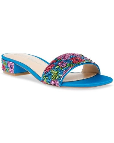 Betsey Johnson Sunny Slide Evening Sandals - Blue