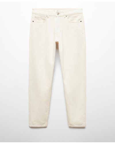Mango Bob Straight-fit Jeans - White