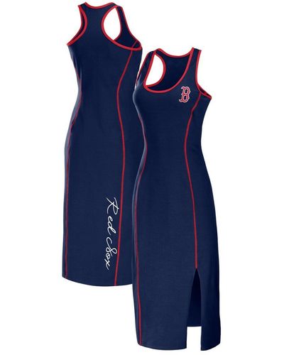 WEAR by Erin Andrews Boston Red Sox Racerback Tank Midi Dress - Blue