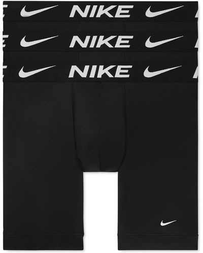 Nike 3-pk. Dri-fit Essential Micro Long Boxer Briefs - Black