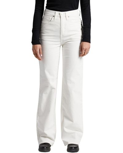 Silver Jeans Co. Highly Desirable High Rise Trouser Leg Pants - White