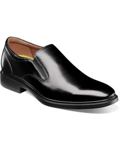 Florsheim Forecast Water Resistant Plain Toe Slip On Shoes - Black