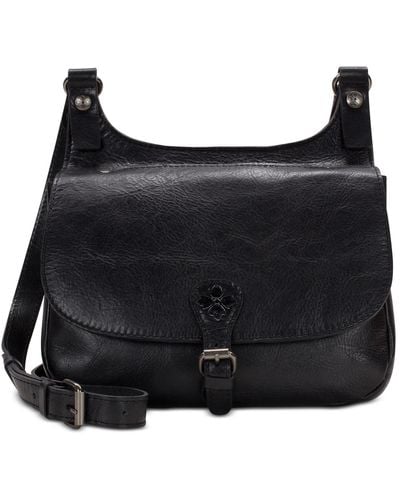 Patricia Nash London Smooth Leather Saddle Bag - Black