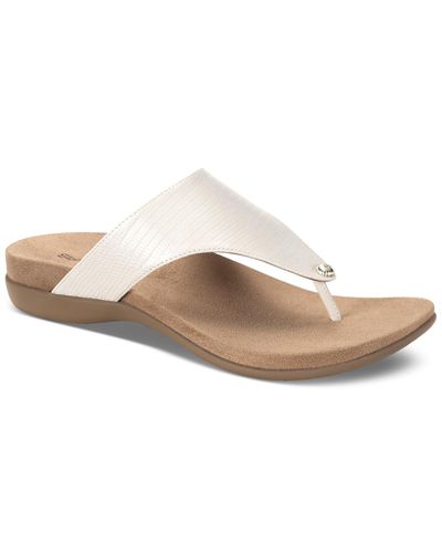 Style & Co. Riioo Comfort Thong Flat Sandals - White