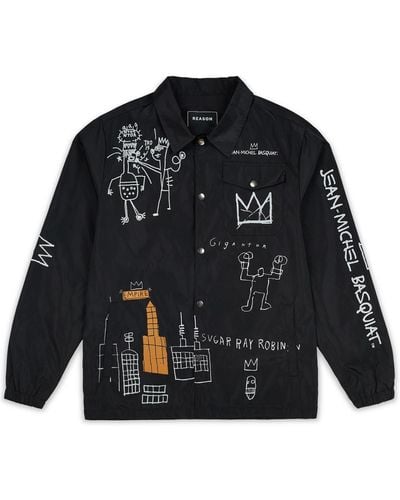 Reason Basquiat King Pleasure Coach Jacket - Black
